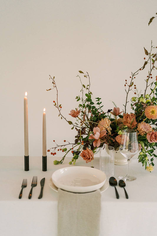 Hand Dipped 100% Beeswax Taper Candles (Clay)