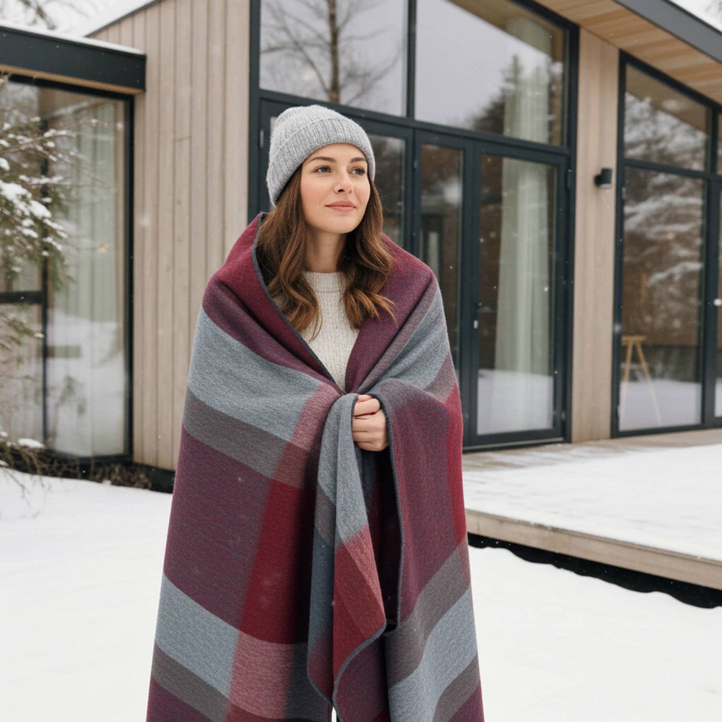 Alpaca Throw Blanket - Caramel Apple