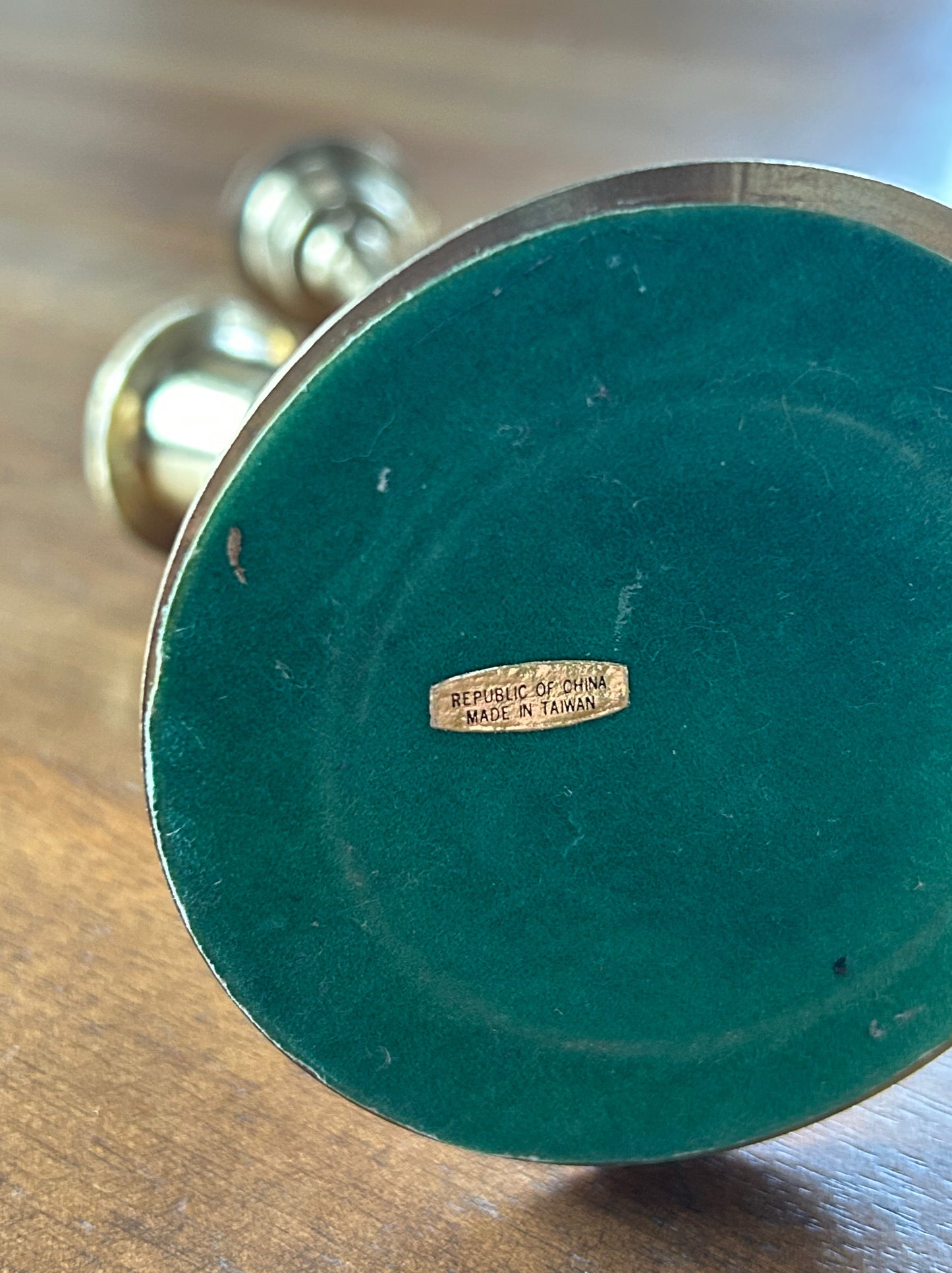 Slim Tulip-Style Vintage Brass Candlesticks (Set of 2)