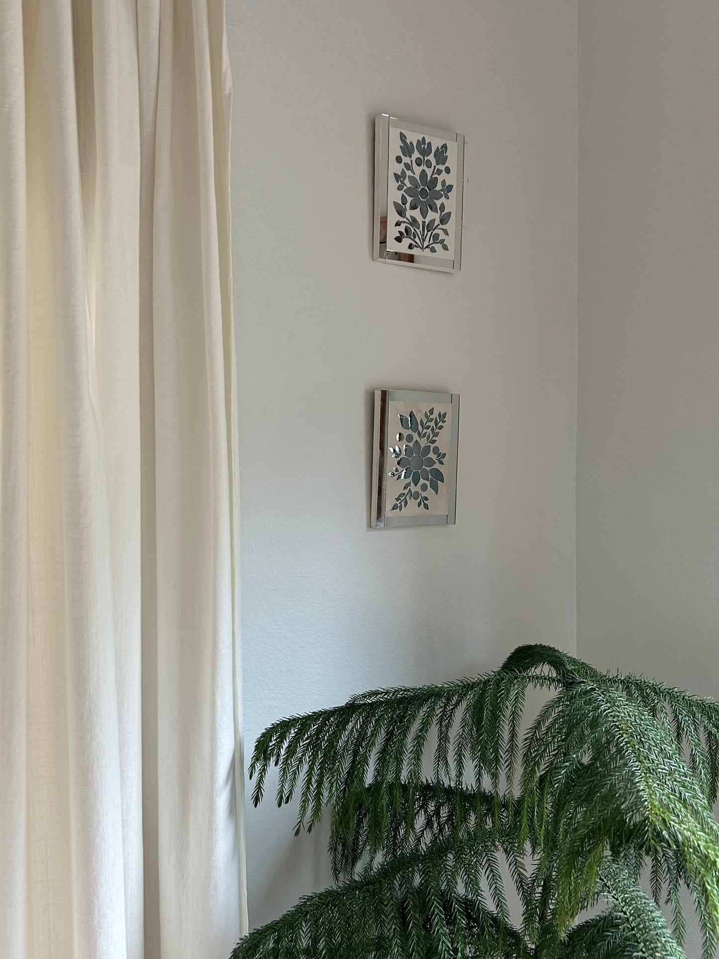Vintage Mirrored Mosaic Wall Art (2 pieces)