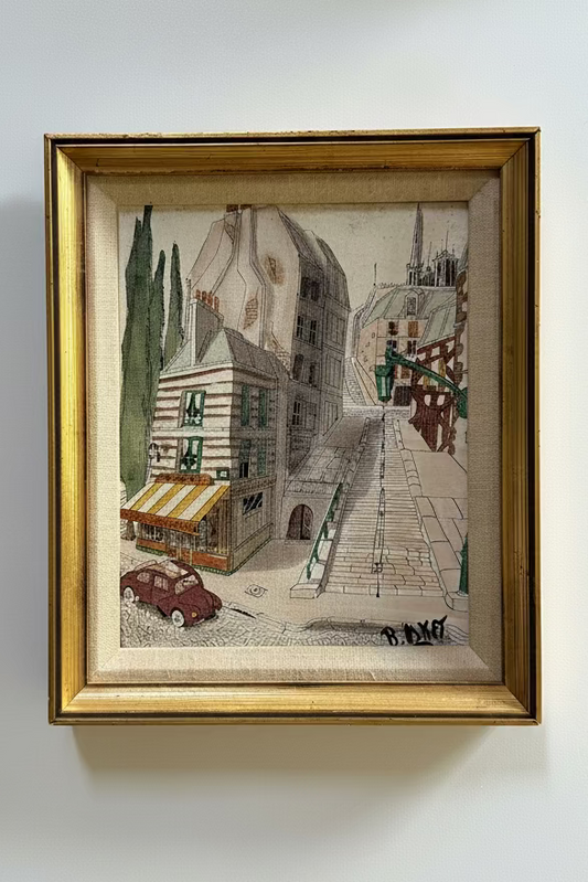 Vintage Parisian Watercolor Art (set of 2)