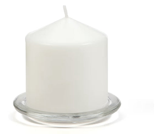 Clear Glass Pillar Plates