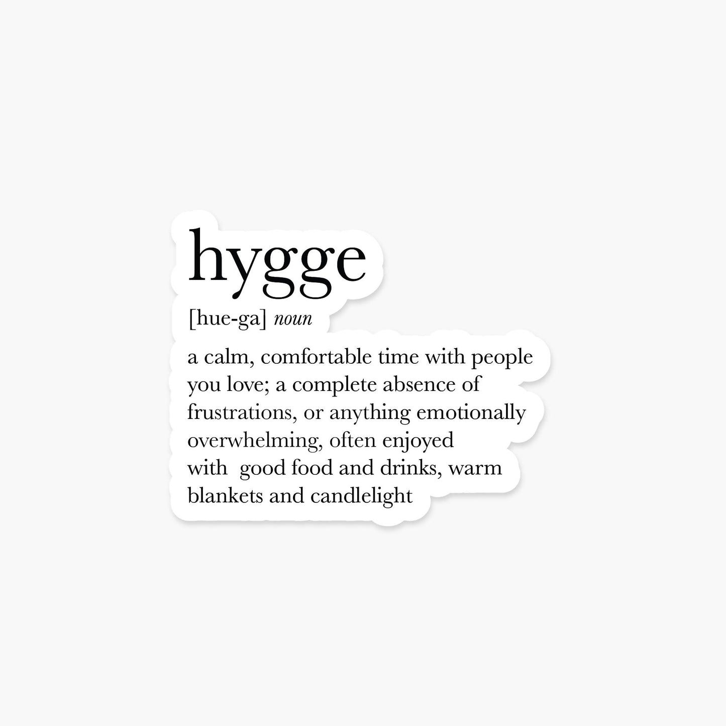 Hygge Definition Sticker