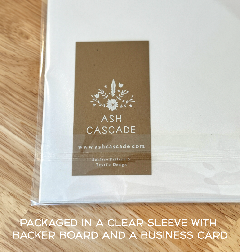 "Reach" Black & White Floral Wall Art Print Mid Century