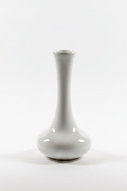 Vintage Cream Ceramic Bud Vase