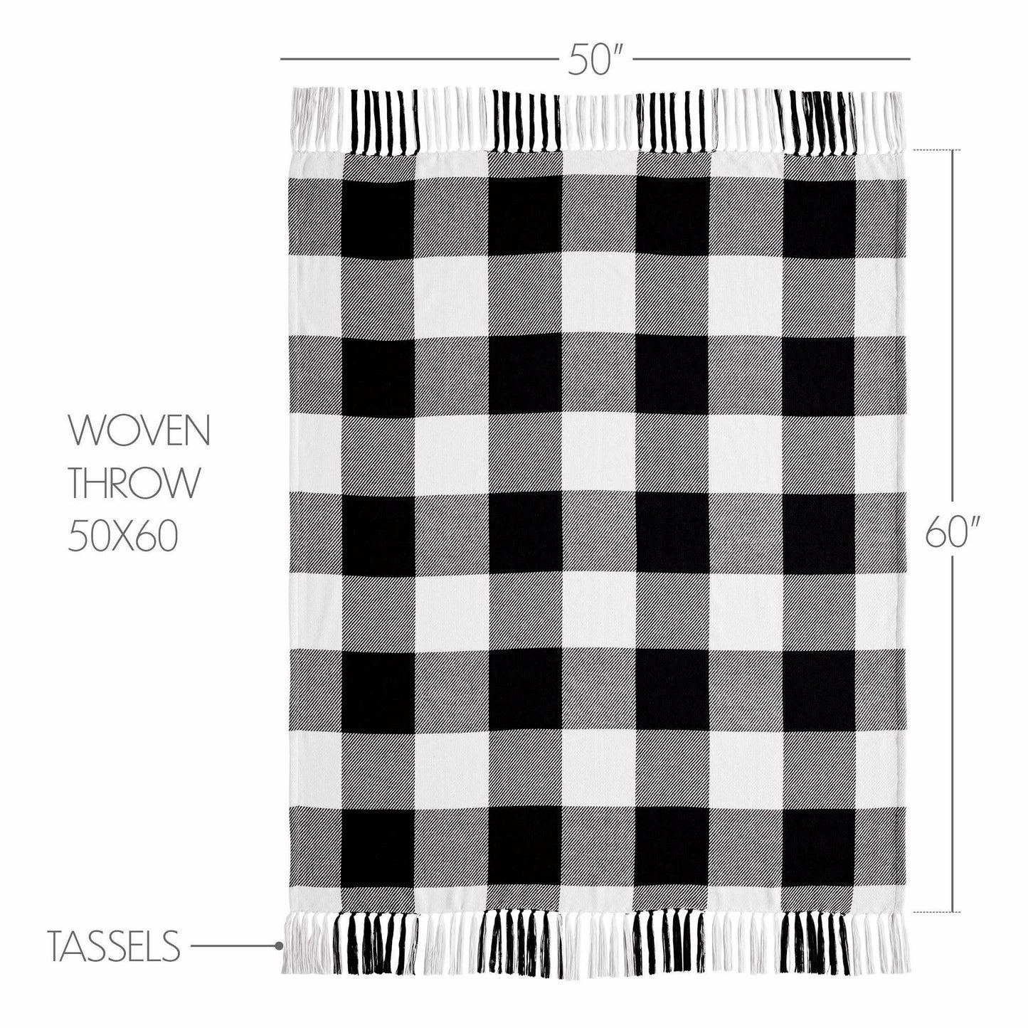 Buffalo Checkered Black Woven Throw Blanket