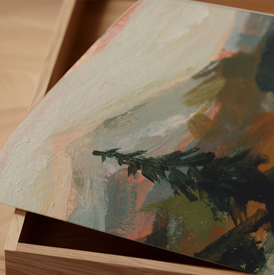 Horizontal Mountain Landscape Art Print | Wall Decor Abstract