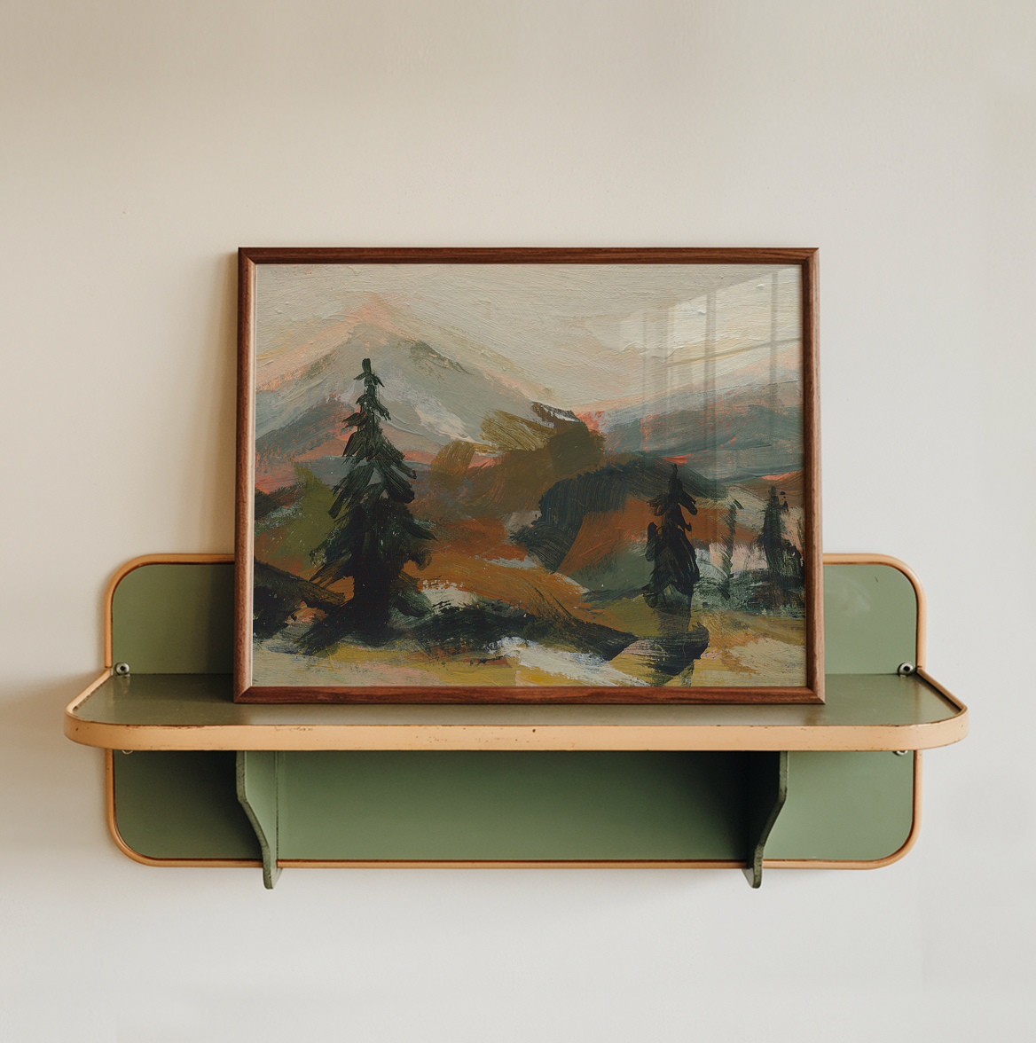 Horizontal Mountain Landscape Art Print | Wall Decor Abstract