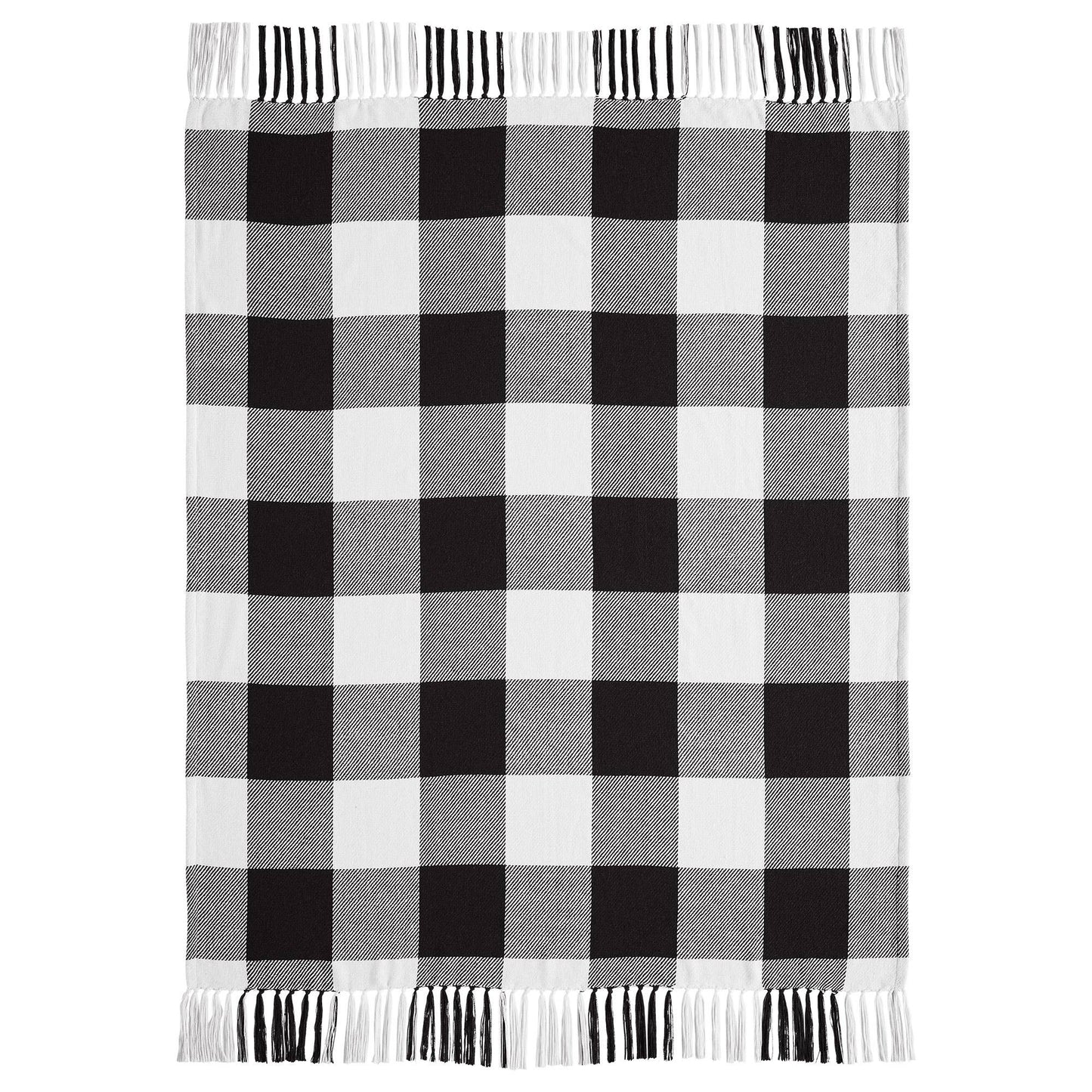 Buffalo Checkered Black Woven Throw Blanket