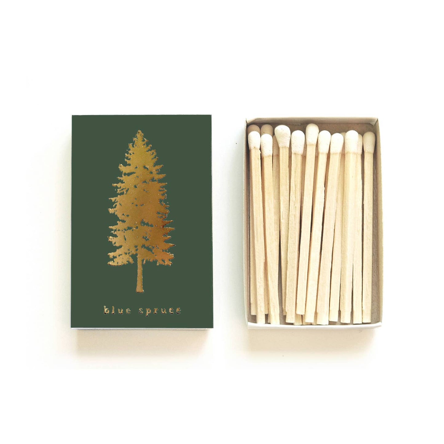 Blue Spruce Evergreen Matchbox