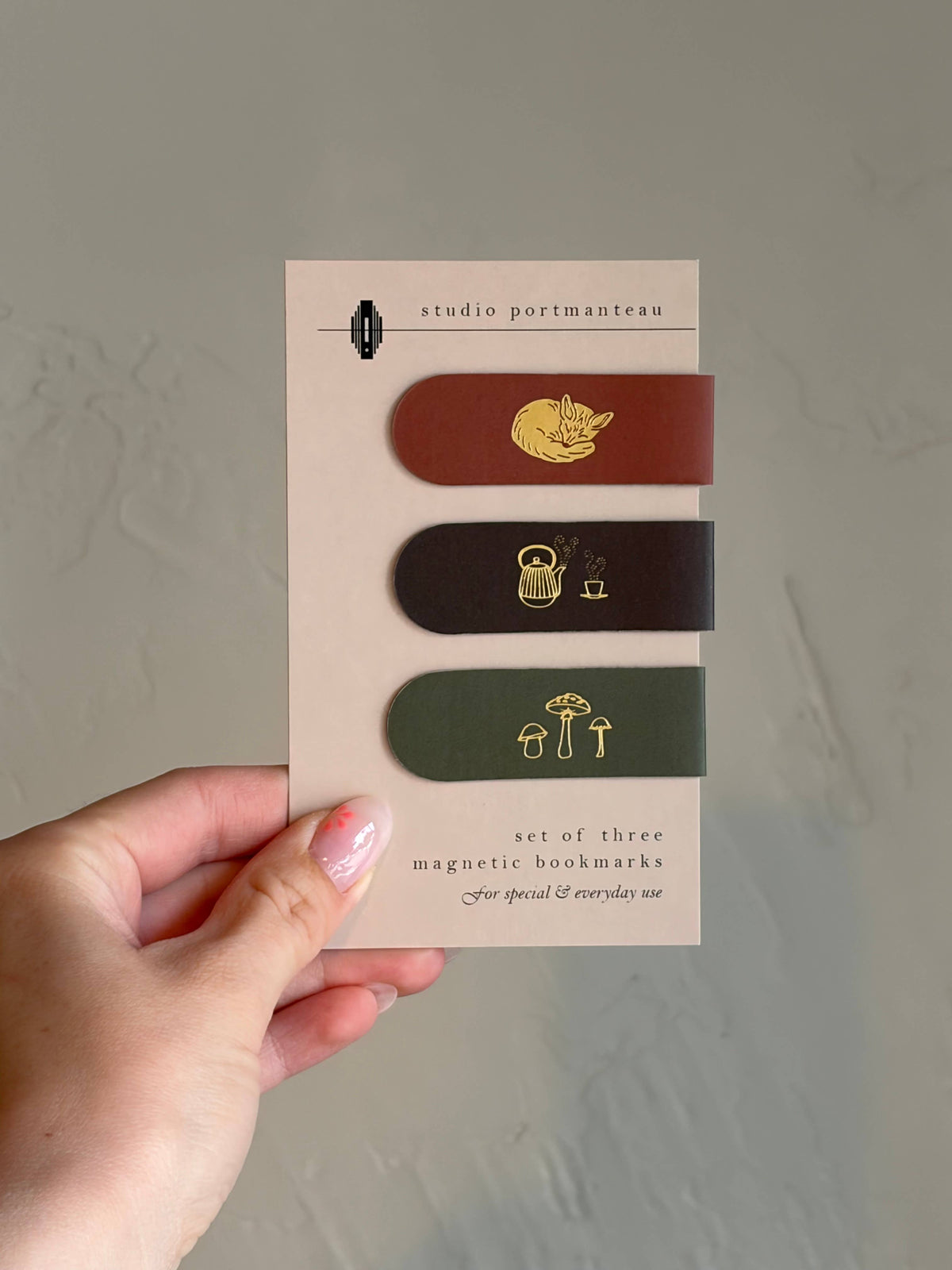 Woodland Gold Foil Magnetic Bookmarks (Set of 3)