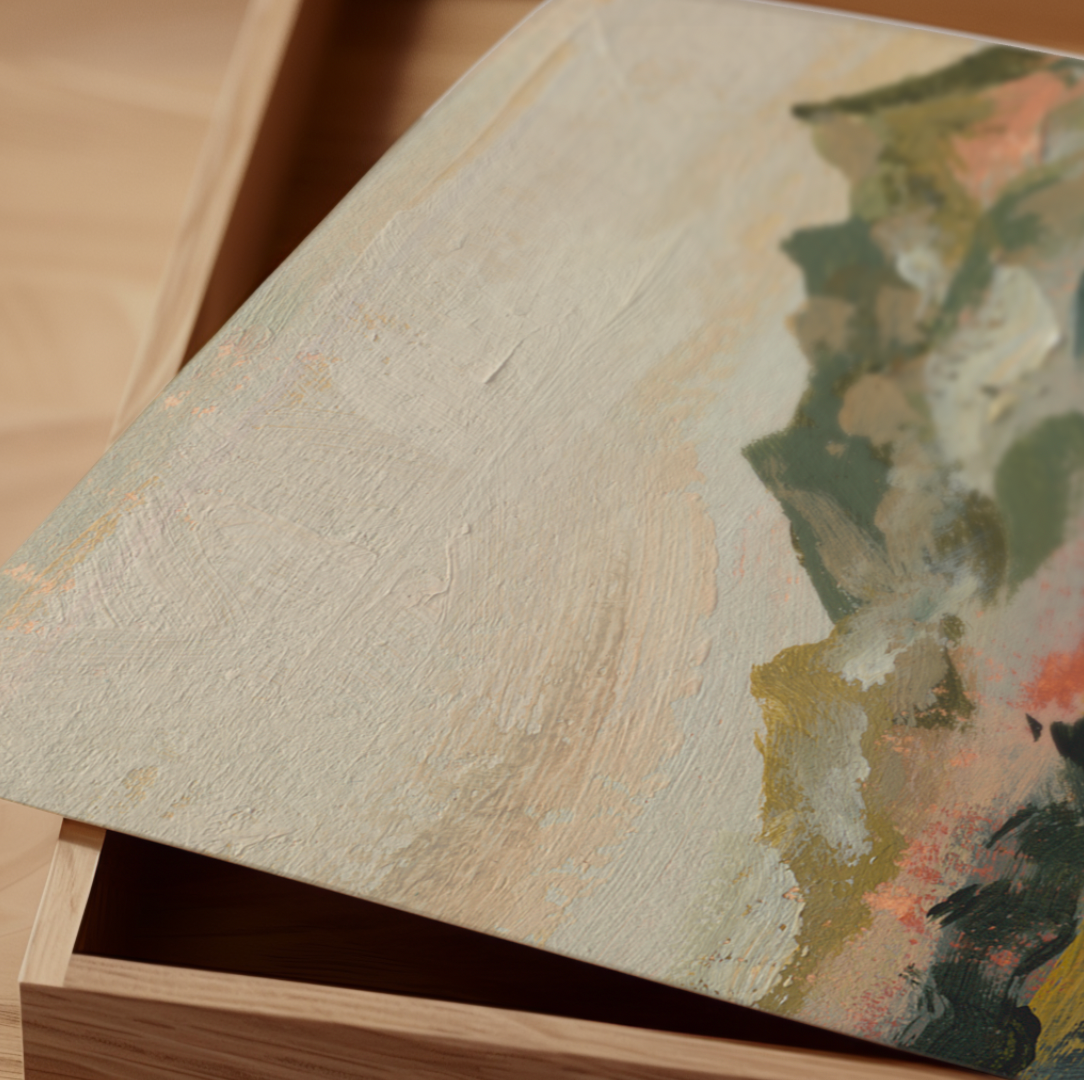 Vertical Mountain Landscape Art Print | Wall Decor Abstract
