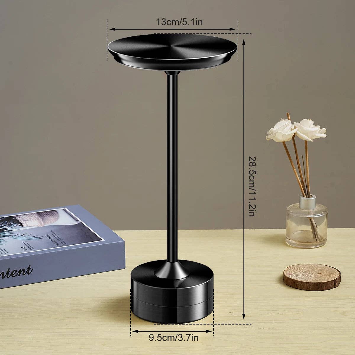 Portable Black Metal Lamp