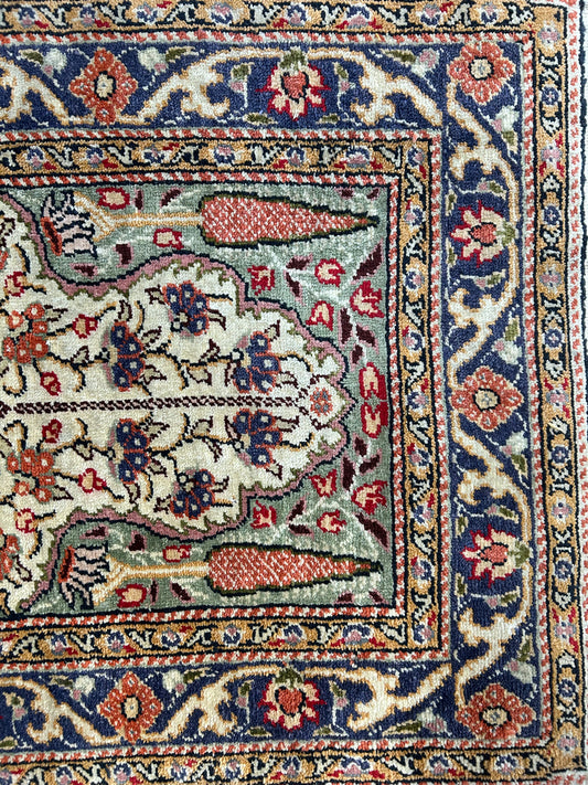 Hand-Knotted Vintage Persian-Style Rug (23.5” x 45”)
