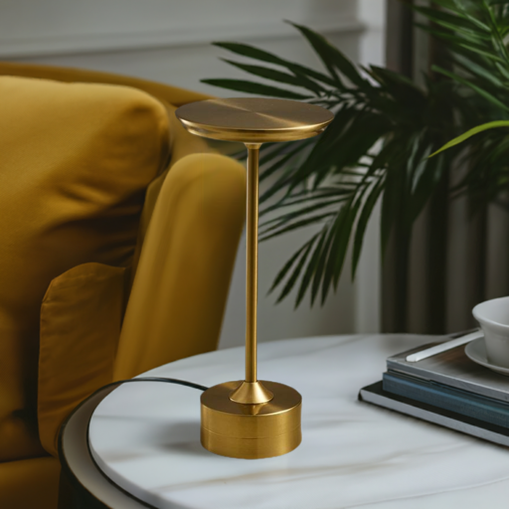 Portable Gold Metal Lamp