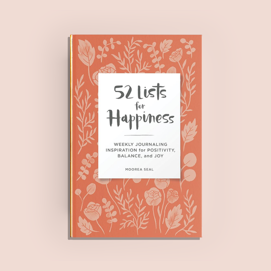 52 Lists for Happiness Journal (Floral Pattern Cover)