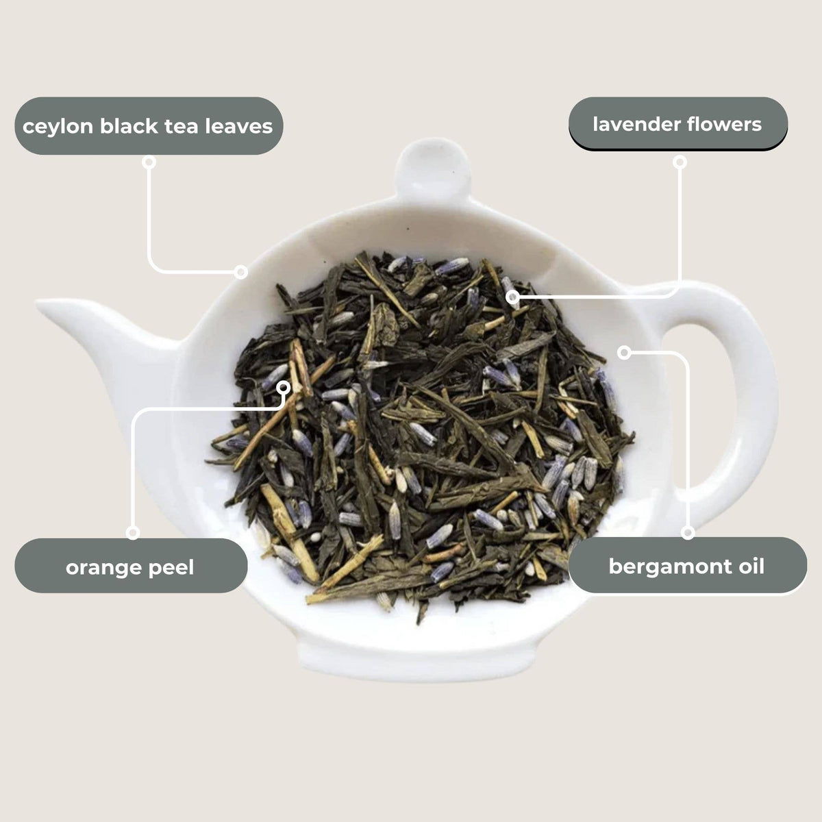 Lavender Earl Grey Black Tea Mini Tea Tube  (5 Tea Bags)