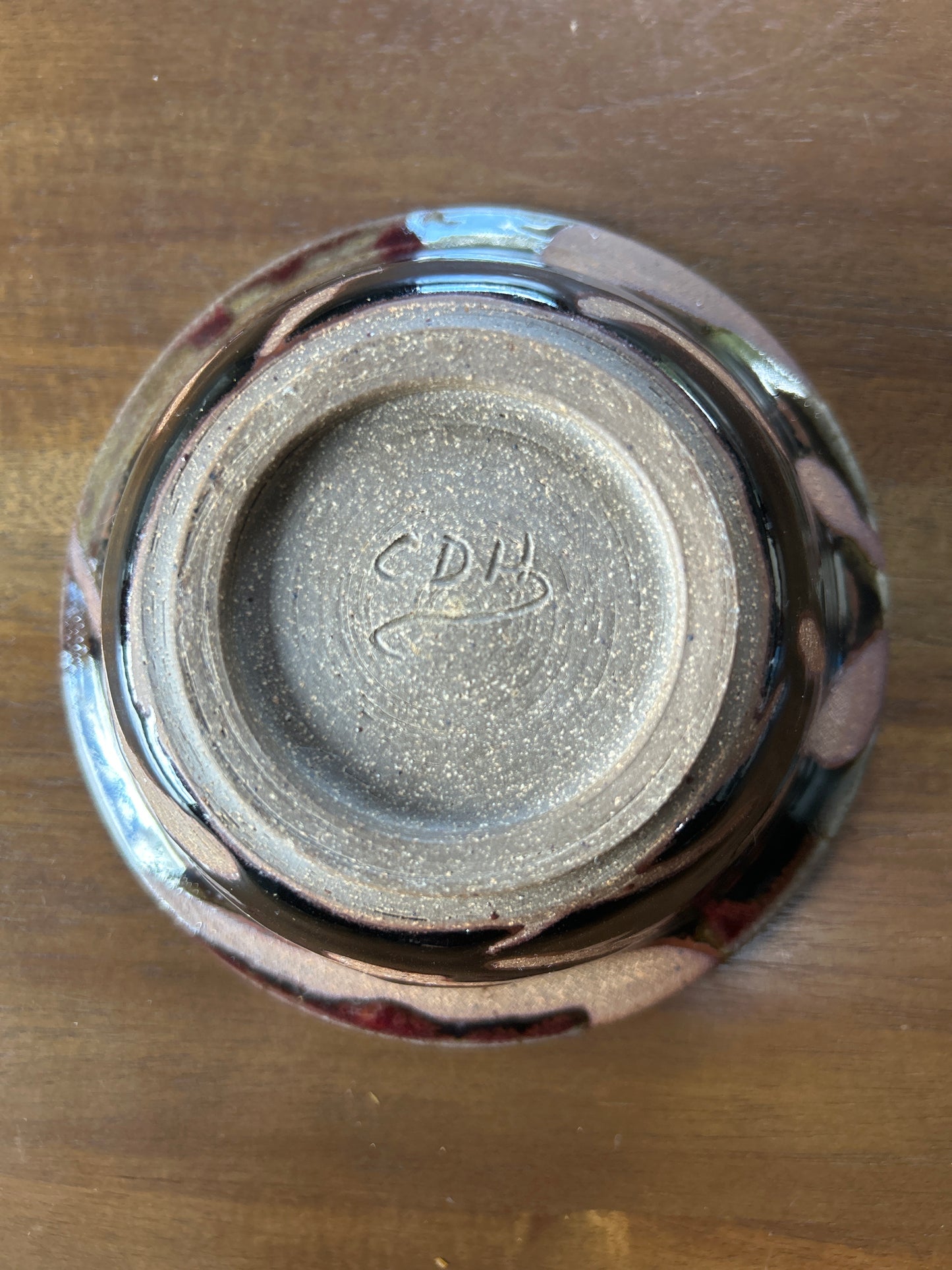 Handmade Burgundy Clay Trinket Bowl