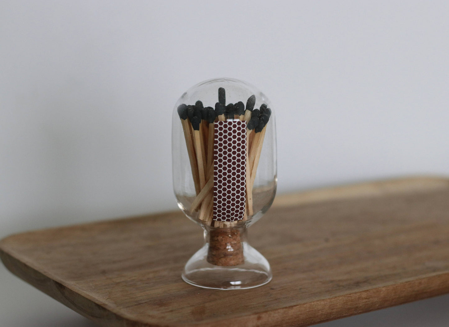 Glass Match Cloche With Matches