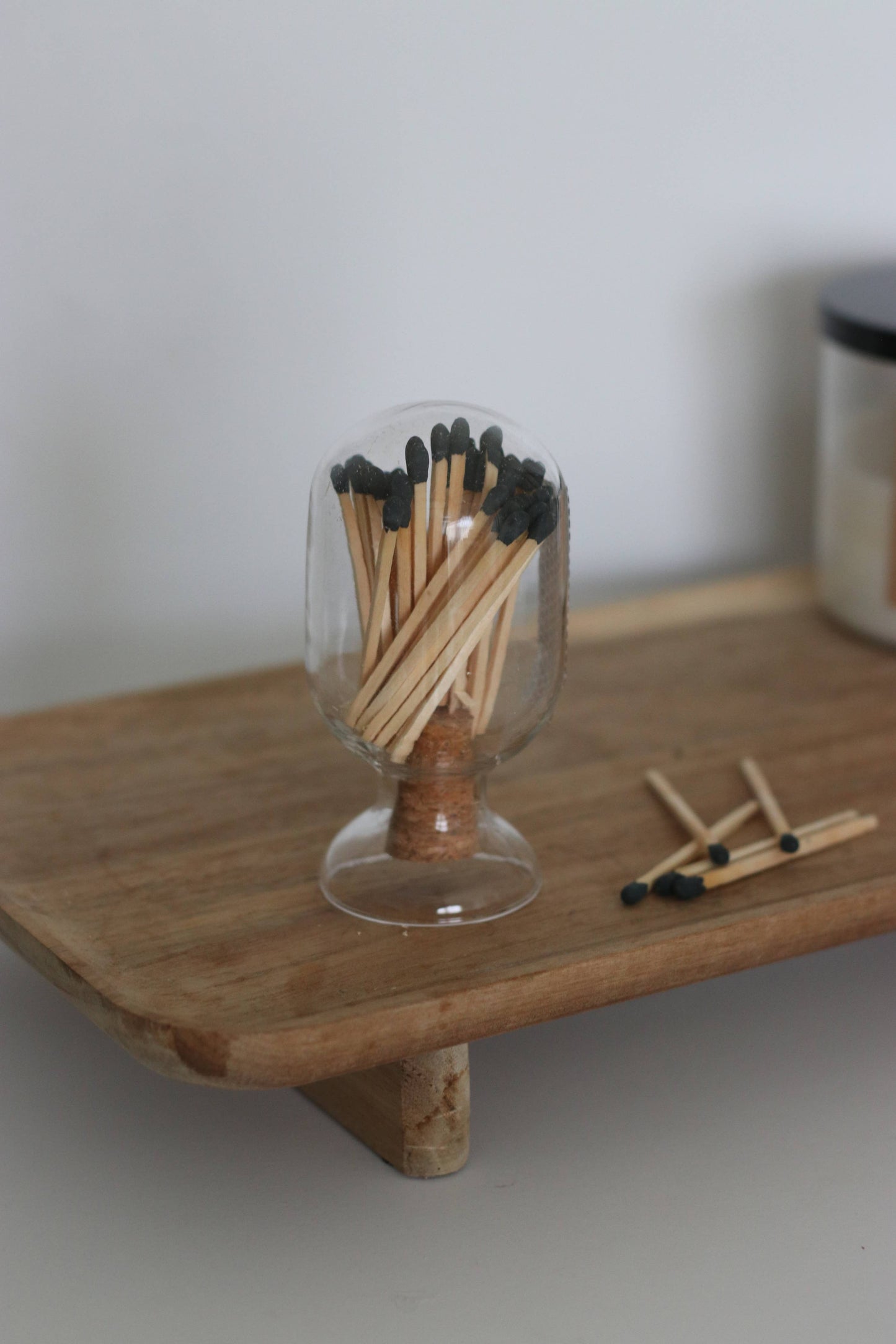 Glass Match Cloche With Matches