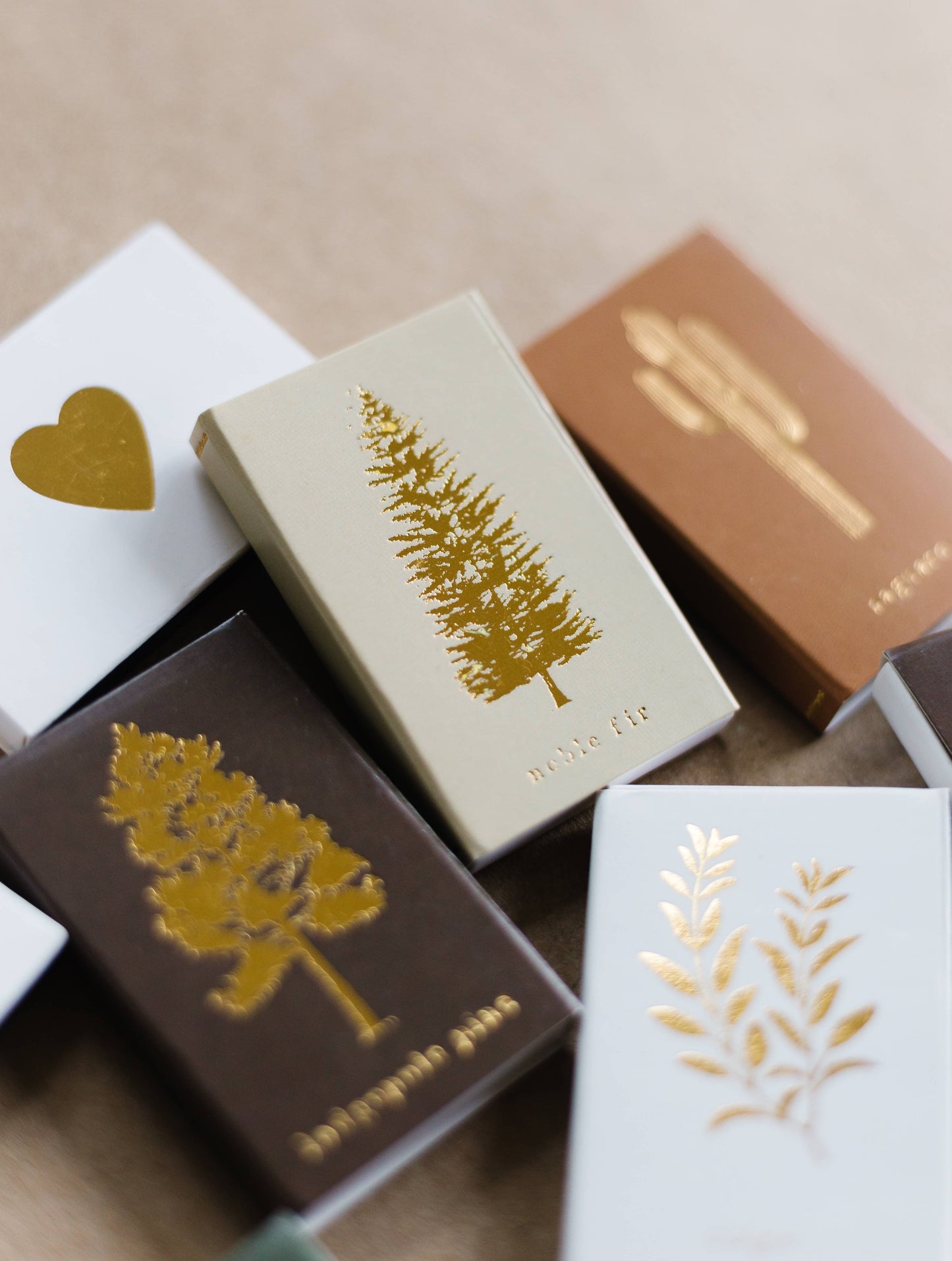 Embossed Sage White Matchbox