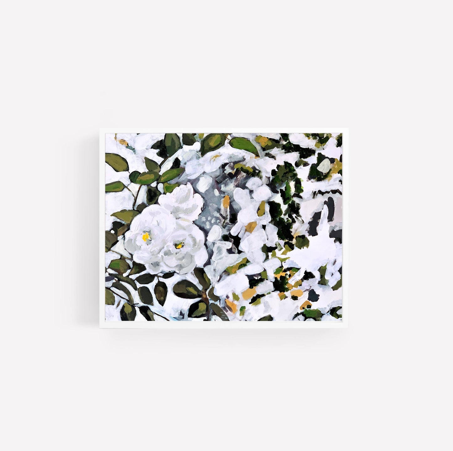 White Floral in Sunlight Print
