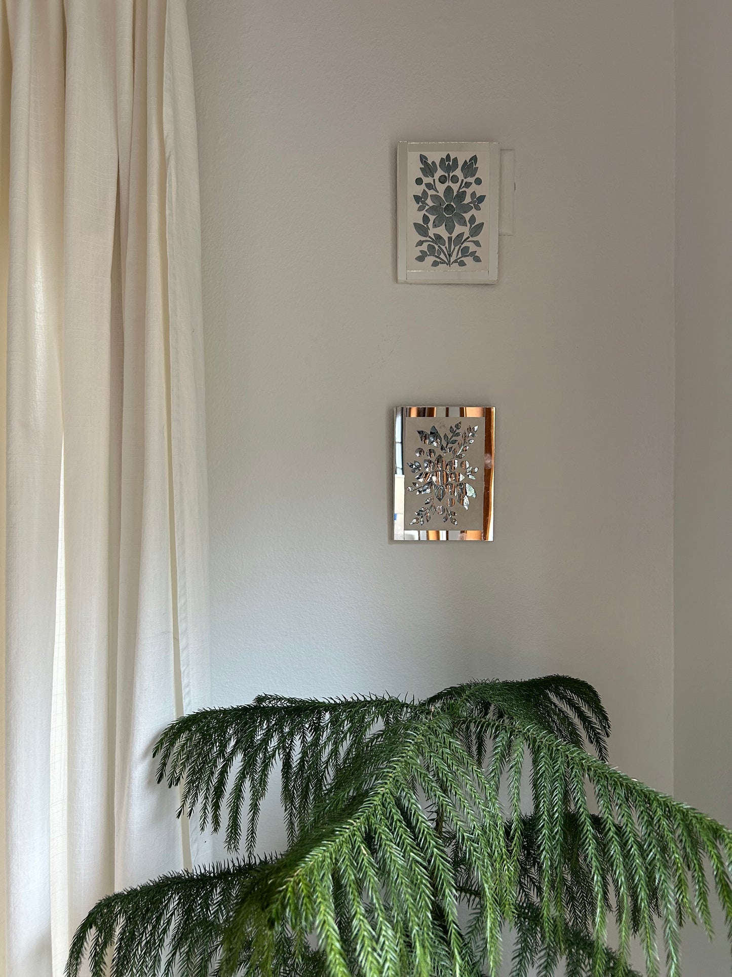 Vintage Mirrored Mosaic Wall Art (2 pieces)