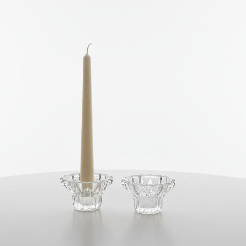 Vintage Crystal Taper Candle Holders