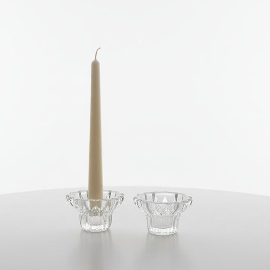 Vintage Crystal Taper Candle Holders