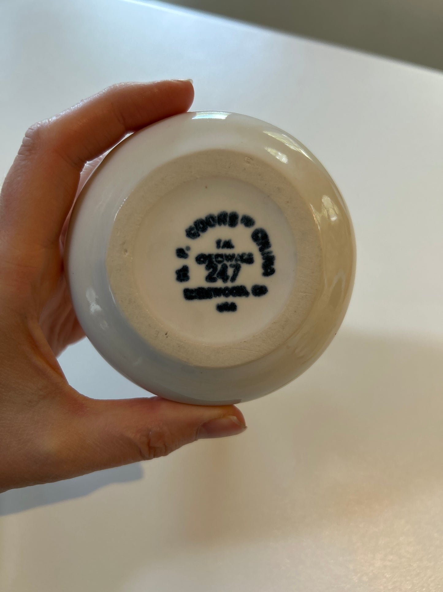 Vintage Cream Ceramic Bud Vase