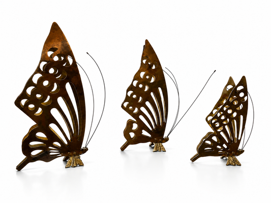MCM Brass Butterfly Figurines