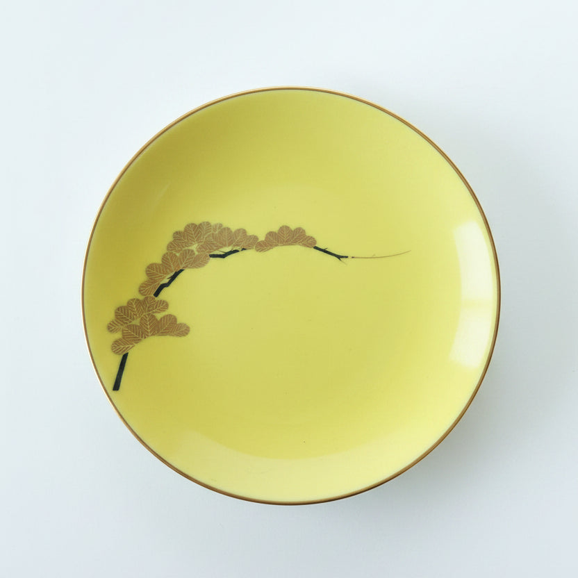 Vintage Asian Sauce Dish / Candle Holder (Yellow)