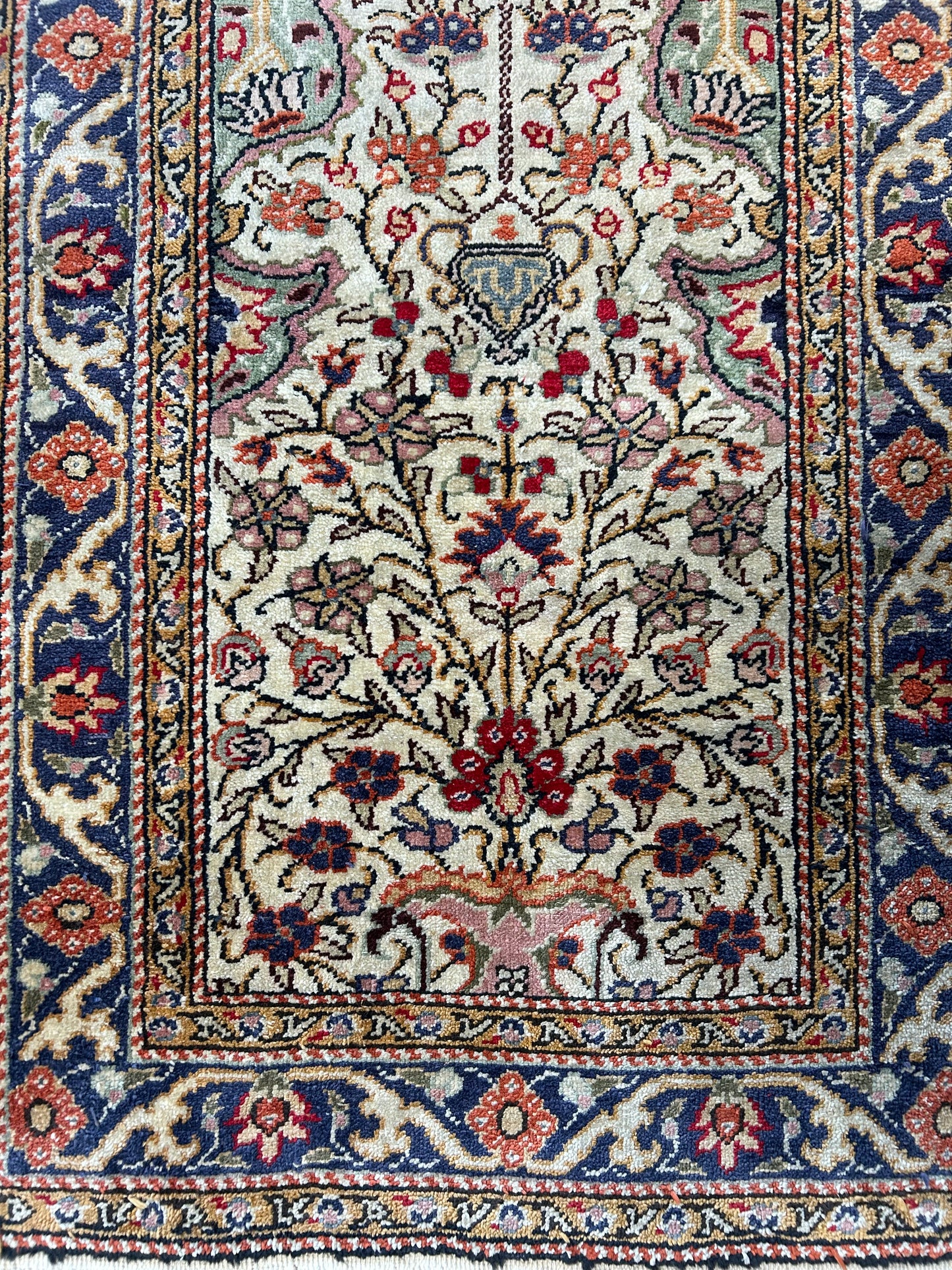 Hand-Knotted Vintage Persian-Style Rug (23.5” x 45”)