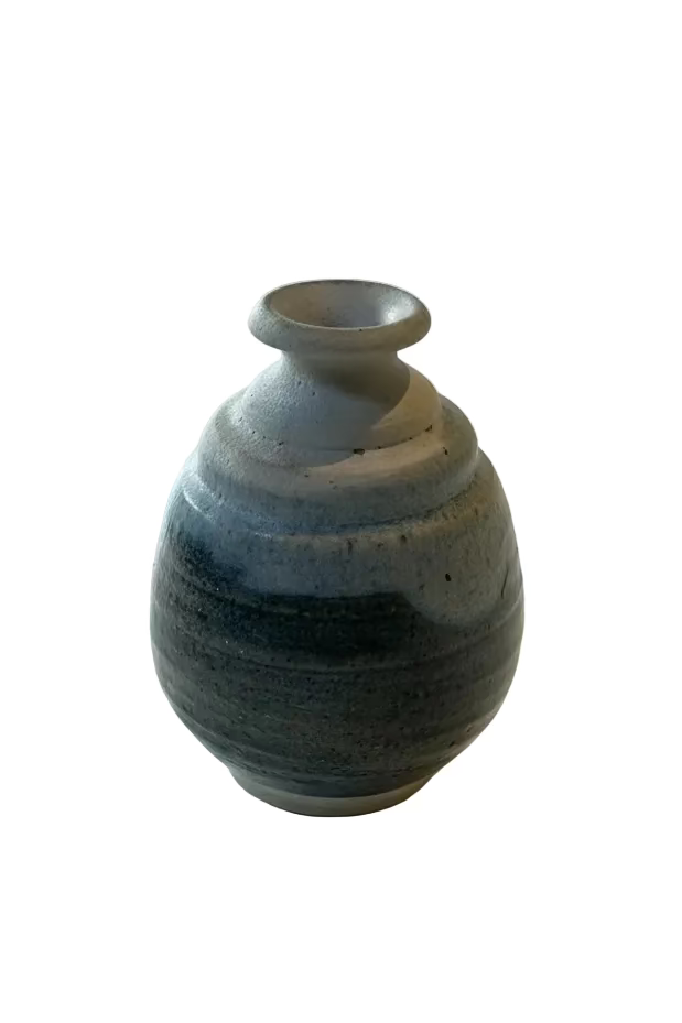 Vintage Handmade Glazed Ceramic Bud Vase