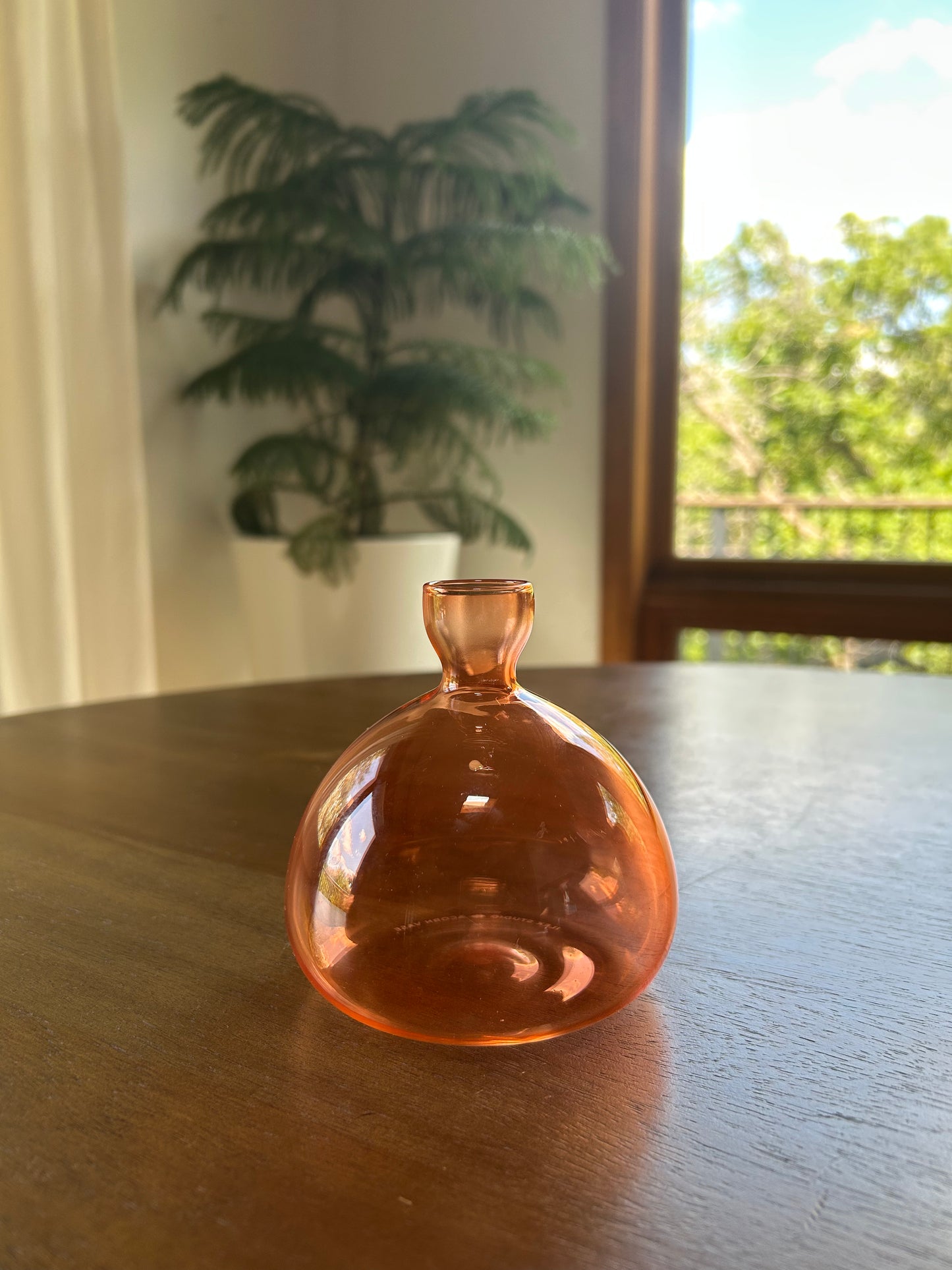 Salmon Glass Bud Vase