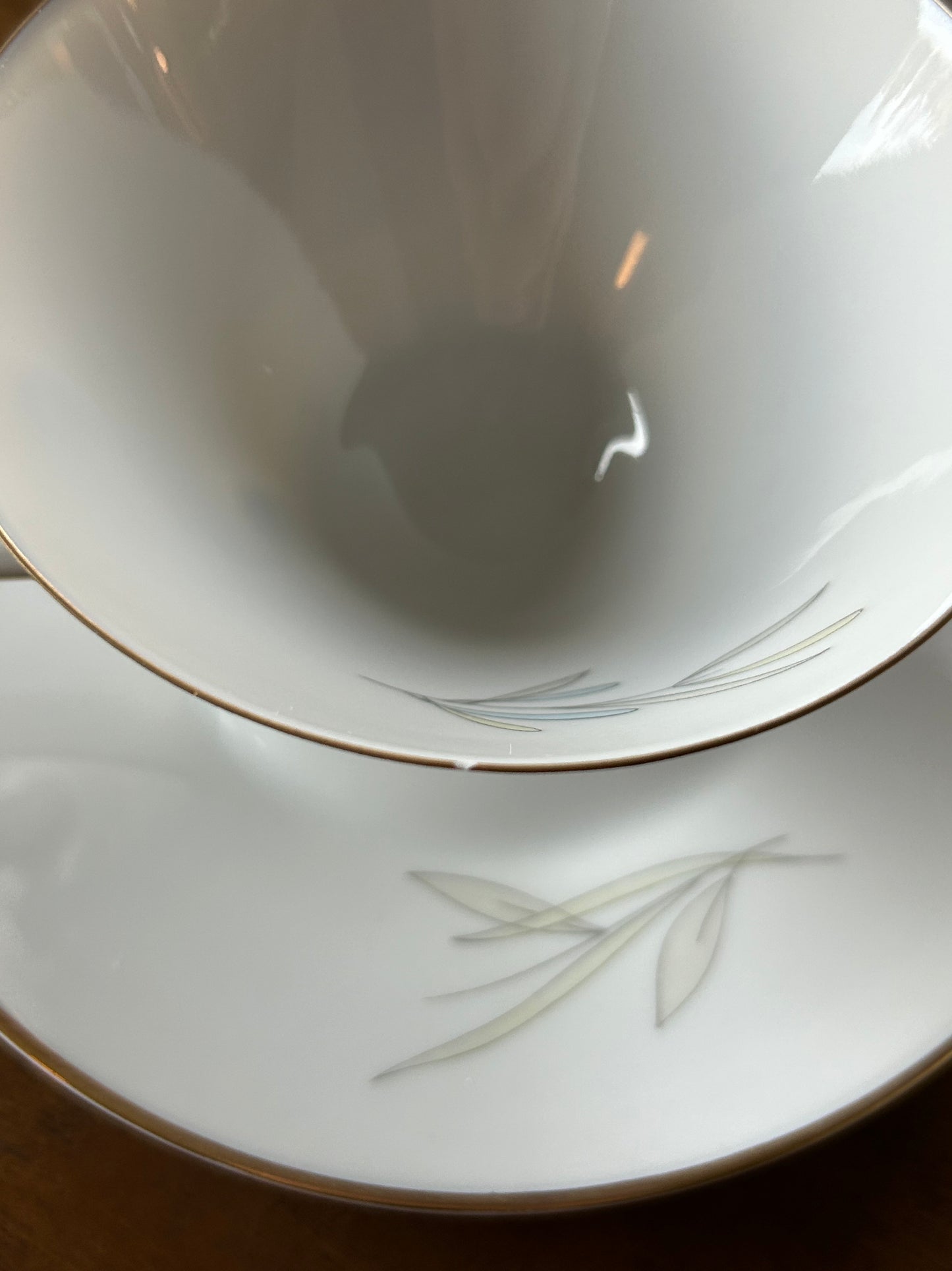 Vintage Rosenthal “Grasses” Porcelain Tea Set by Raymond Loewy (21 Pieces, Germany, 1950's)