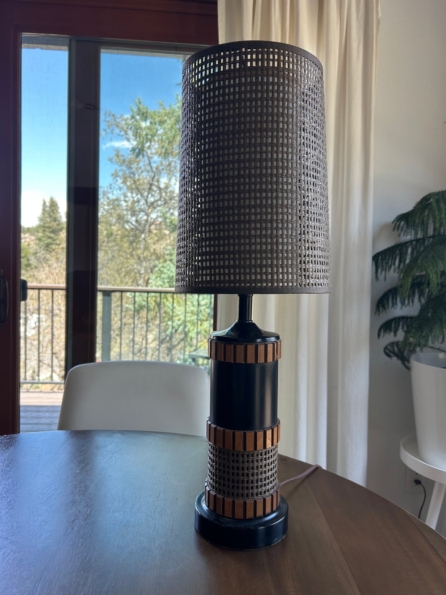 Vintage 1960's Midcentury Modern "Cage" Lamp