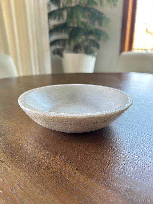 Carved Marble Trinket Bowl