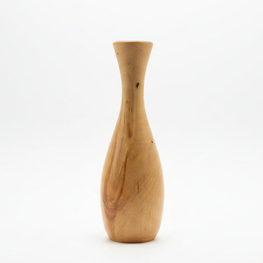 Vintage Mid-Century Modern Hand-Turned Wood Bud Vase