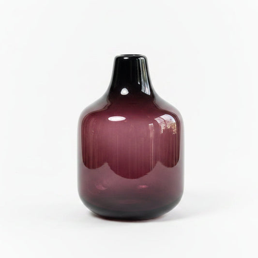 Plum Glass Bud Vase