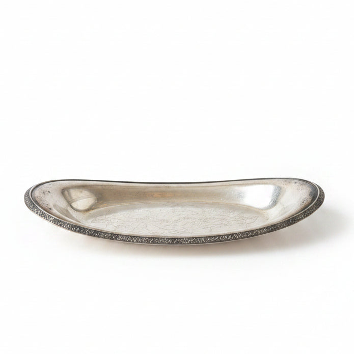 Vintage Silver Oval Railroad Dining Car Tray