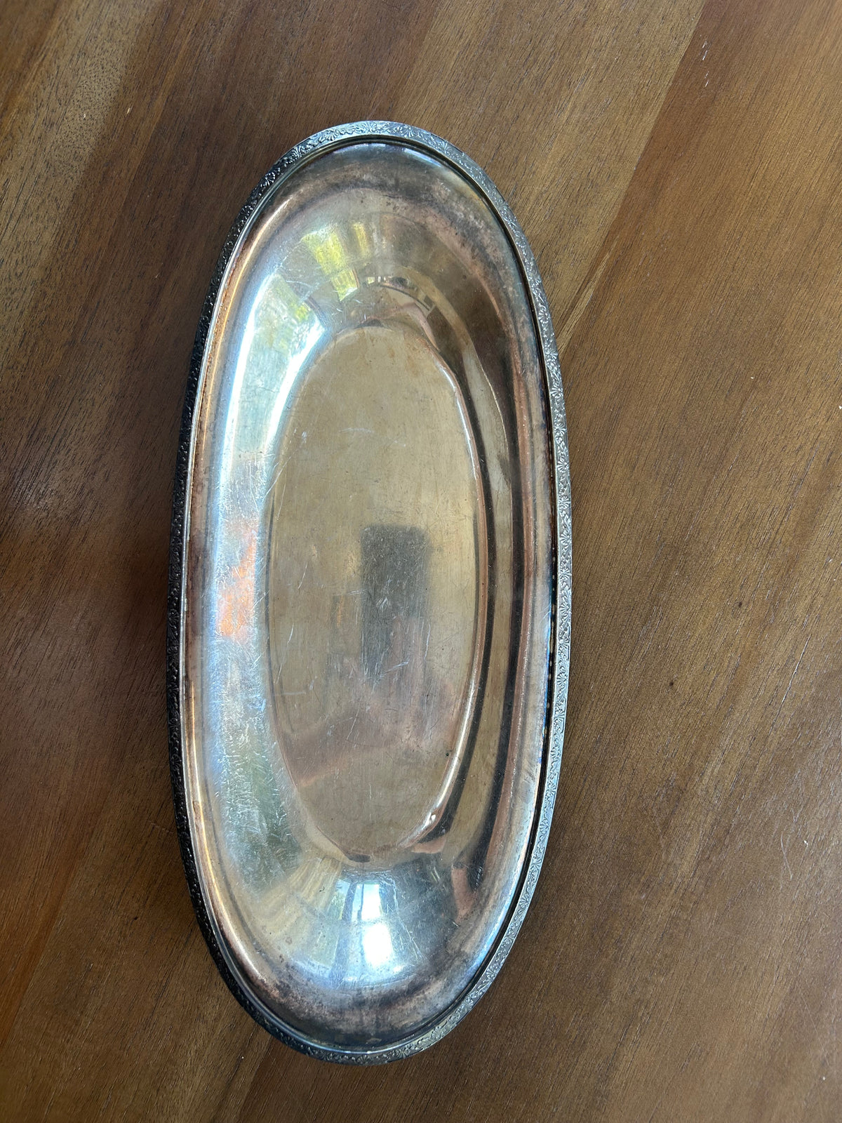Vintage Silver Oval Railroad Dining Car Tray