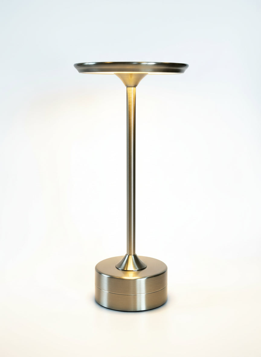 Portable Silver Metal Lamp