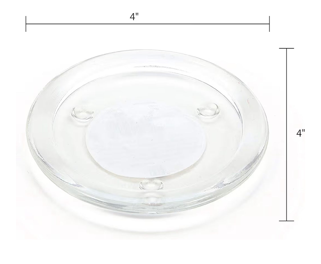 Clear Glass Pillar Plates