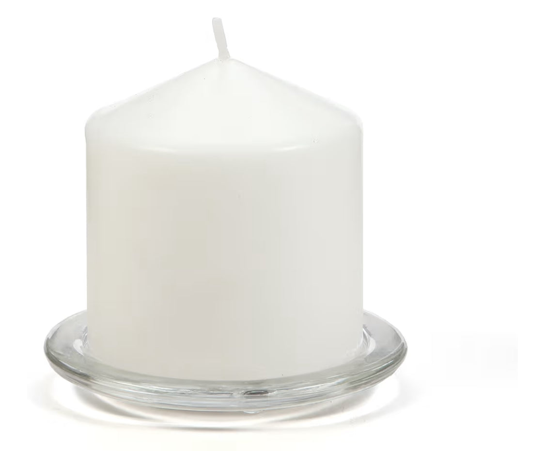 Clear Glass Pillar Plates