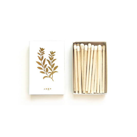 Embossed Sage White Matchbox