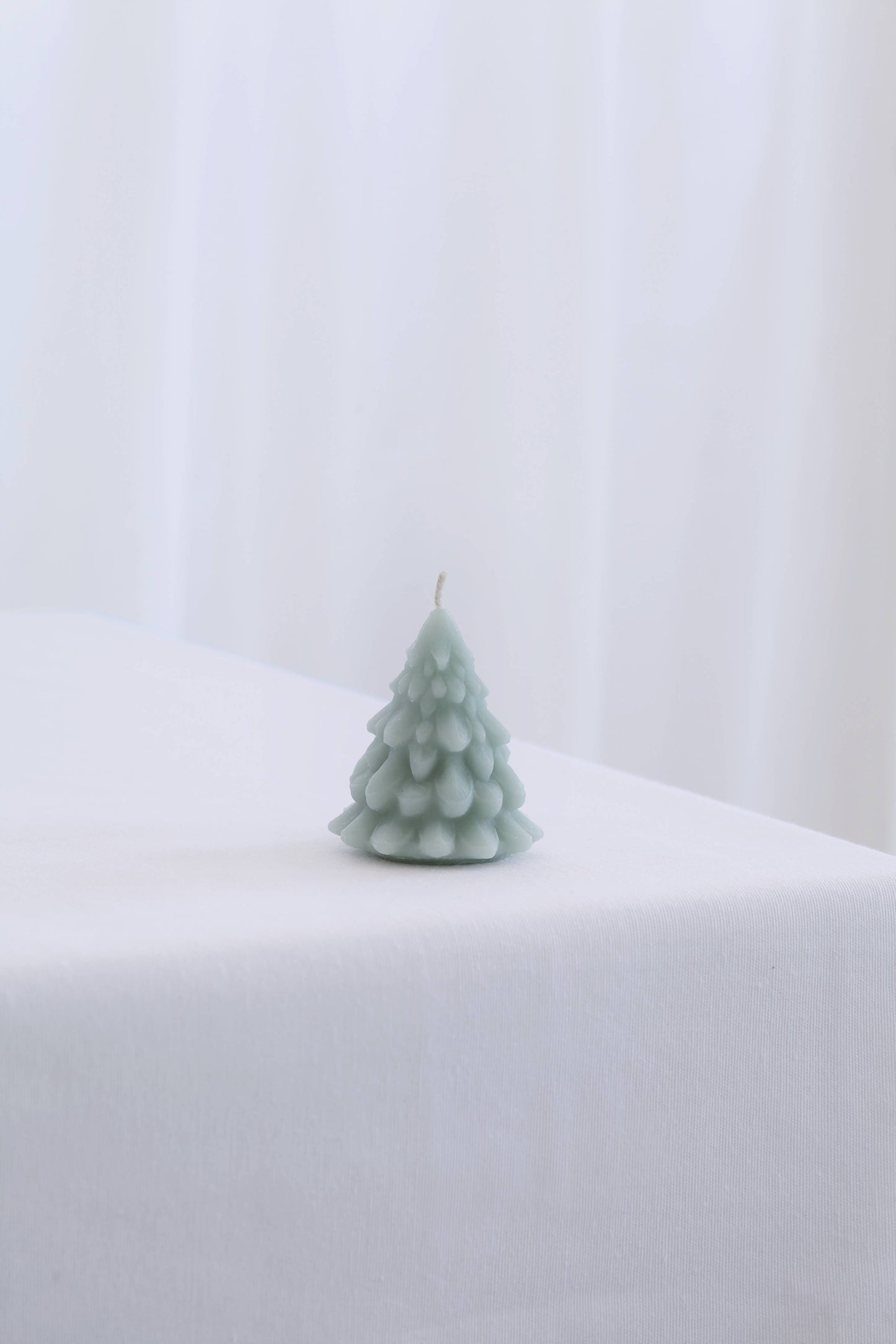 Small Light Green Beeswax Tree Candle