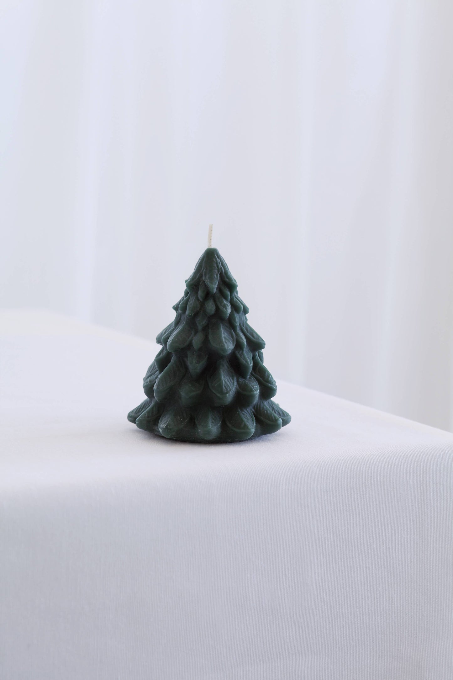 Large Forest Green Beeswax Tree Candle