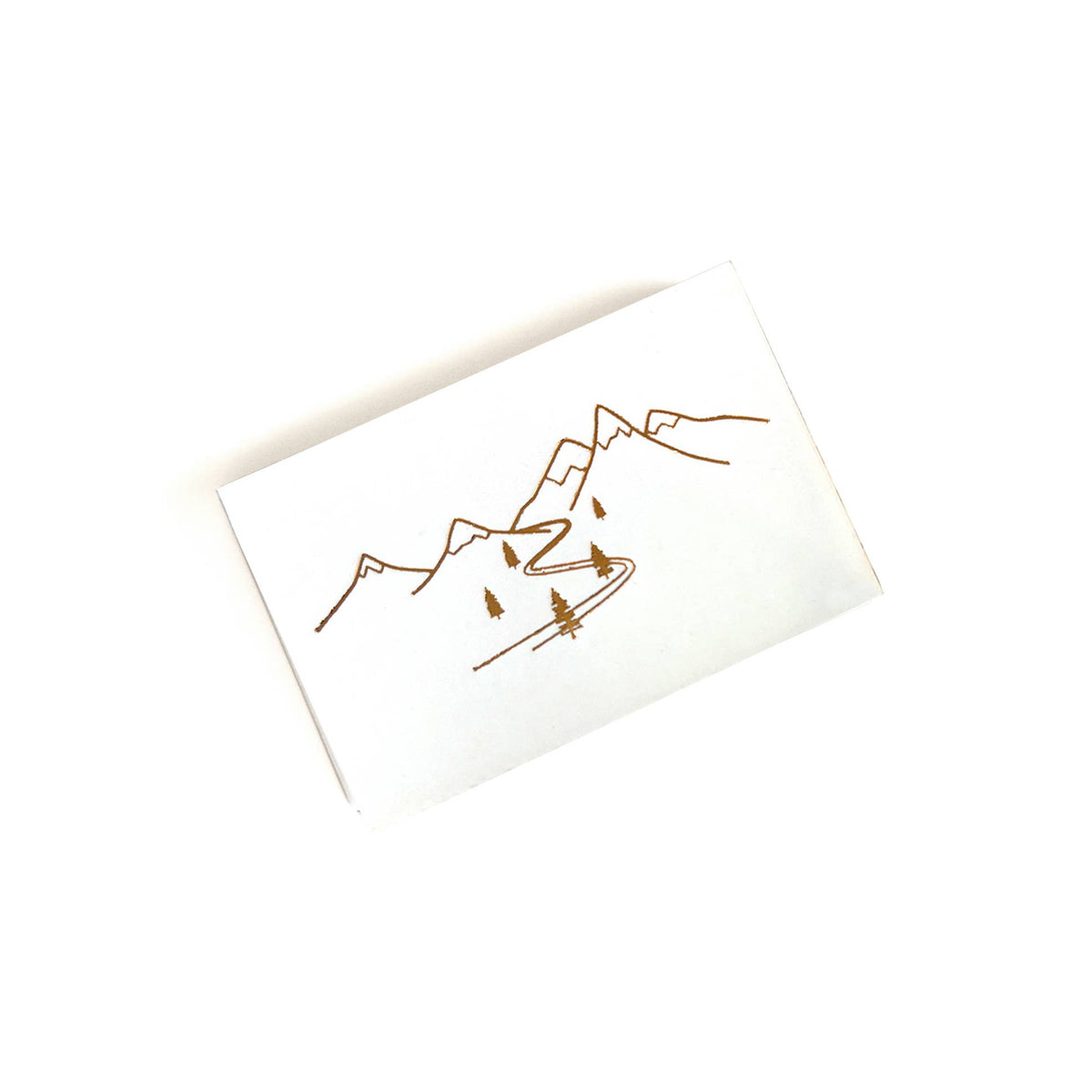 Snow Capped Gold Foil Mountains Matchbox | Hygge Gift | Cozy