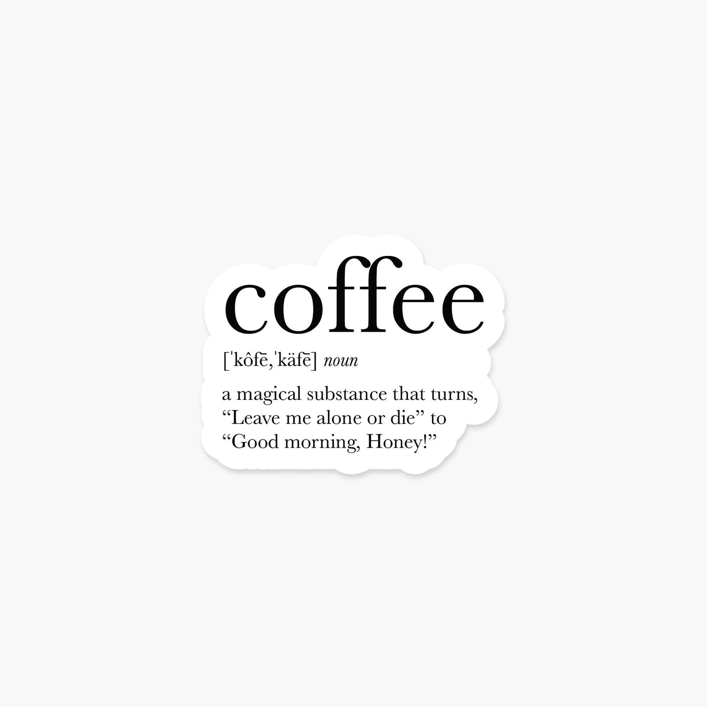 Coffee Definition Sticker